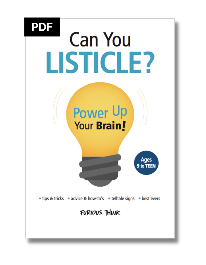 Cover of Can You Listicle cover featuring a lightbulb in the centre