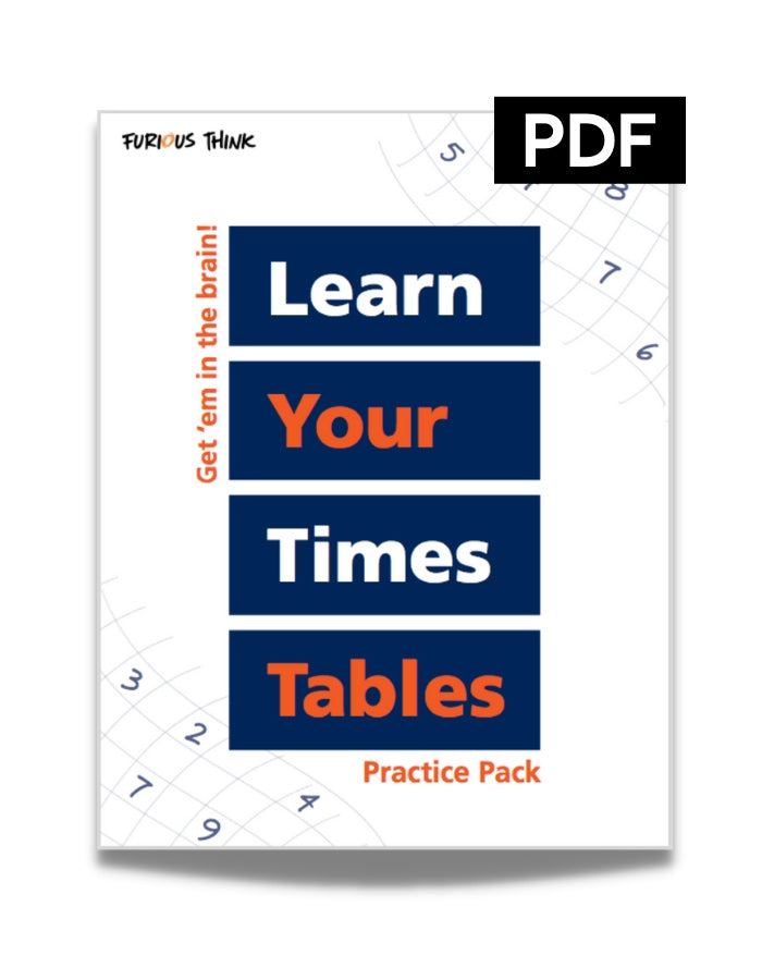 This image features the cover to our Learn Your Times Tables practice pack